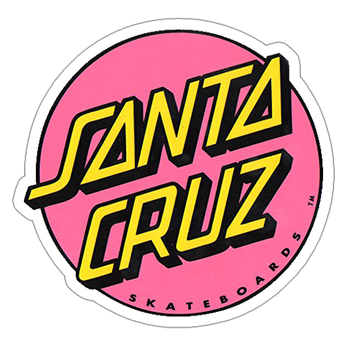 Santa Cruz Skateboards Pink Puck Die Cut Sticker (775)