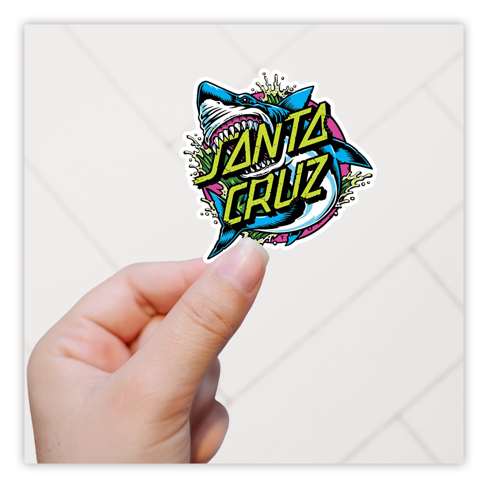 Santa Cruz Surf and Skate Shark Die Cut Sticker (776)