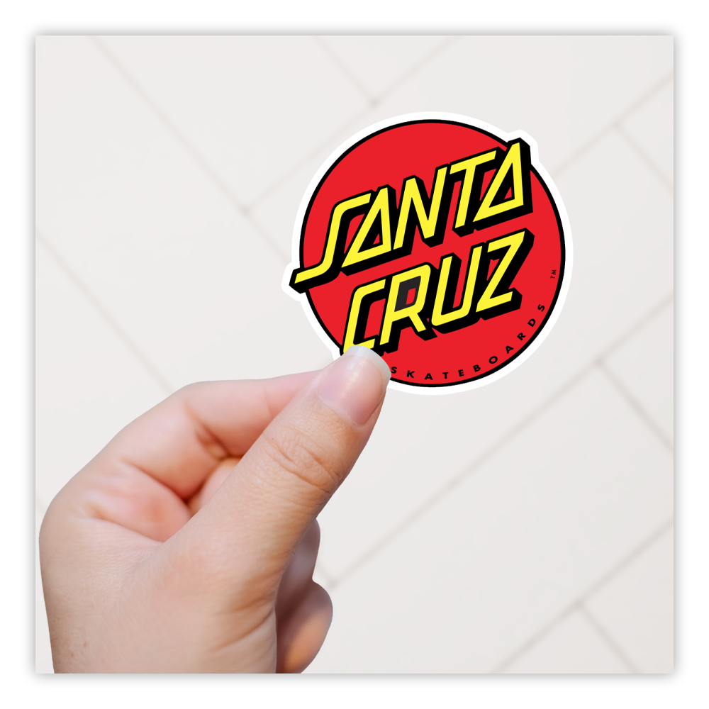 Santa Cruz Skateboards Red Puck Die Cut Sticker (778)