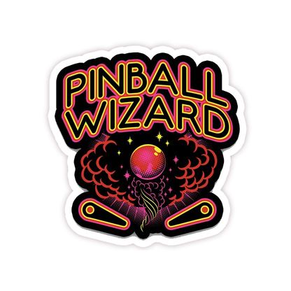 Neon Light Pinball Wizard Die Cut Sticker (78)