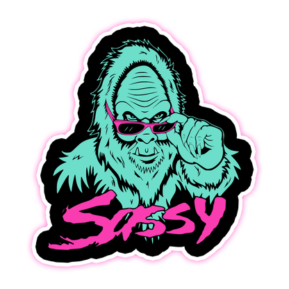Sassy Bigfoot Die Cut Sticker (781)