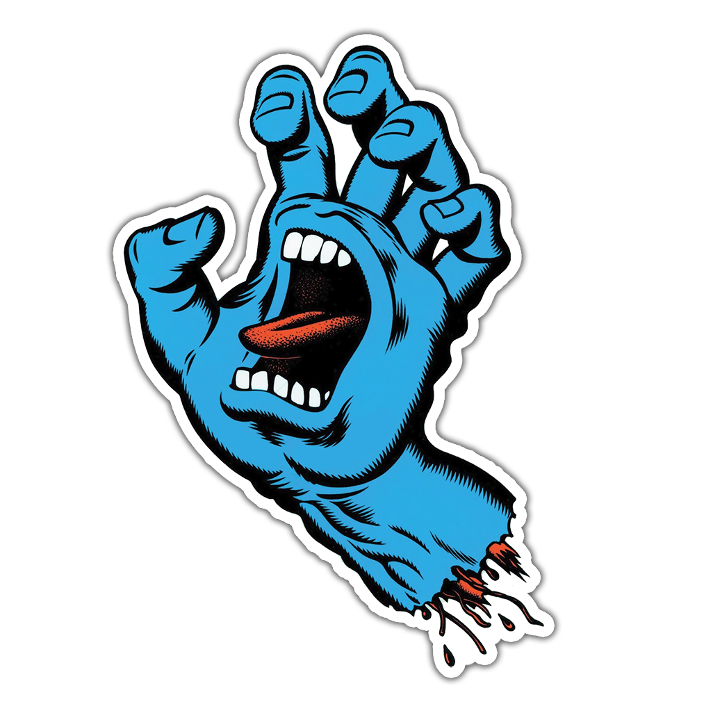 Santa Cruz Screaming Hand Die Cut Sticker (788)