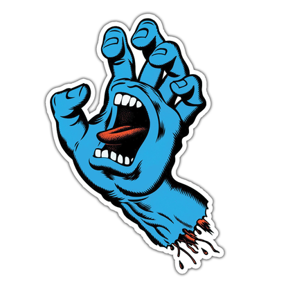 Santa Cruz Screaming Hand Die Cut Sticker (788)