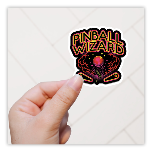 Neon Light Pinball Wizard Die Cut Sticker (78)