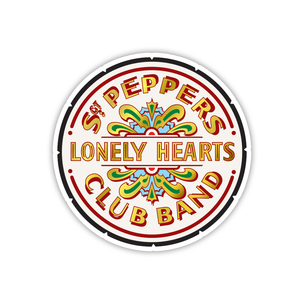 The Beatles Sgt Peppers Lonely Hearts Club Band Die Cut Sticker (792)