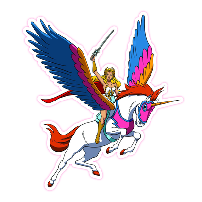 She-Ra Princess of Power and Swift Wind Die Cut Sticker (798)
