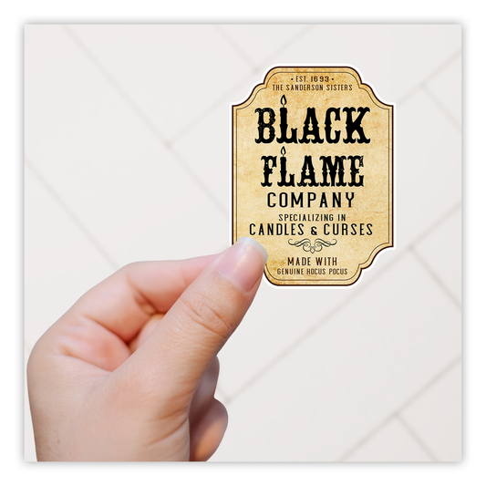 Hocus Pocus Black Flame Candle Die Cut Sticker (7)