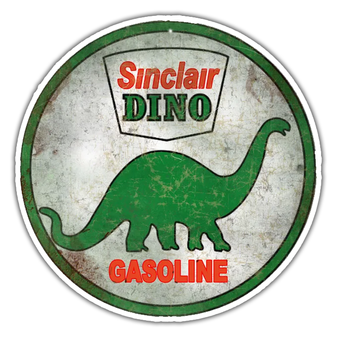 Sinclair Dino Gasoline Die Cut Sticker (806)