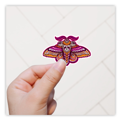 Deaths Head Moth Die Cut Sticker (809)