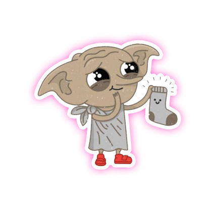 Harry Potter Dobby with Sock Die Cut Sticker (813)