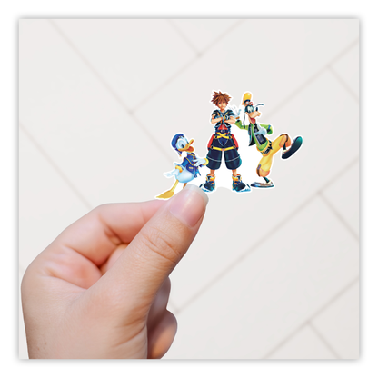Kingdom Hearts Sora Goofy Donald Die Cut Sticker (830)