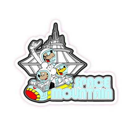 Space Mountain Die Cut-plakker (832)