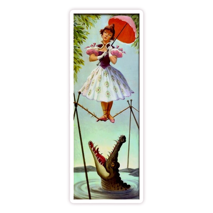 Spookhuis Rek Portret Tightrope Girl Die Cut Sticker (855)