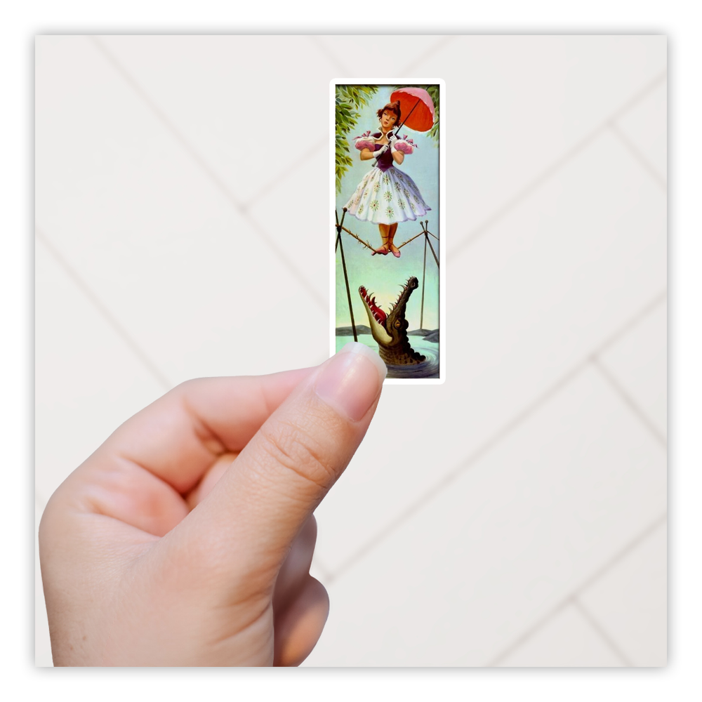 Spookhuis Rek Portret Tightrope Girl Die Cut Sticker (855)