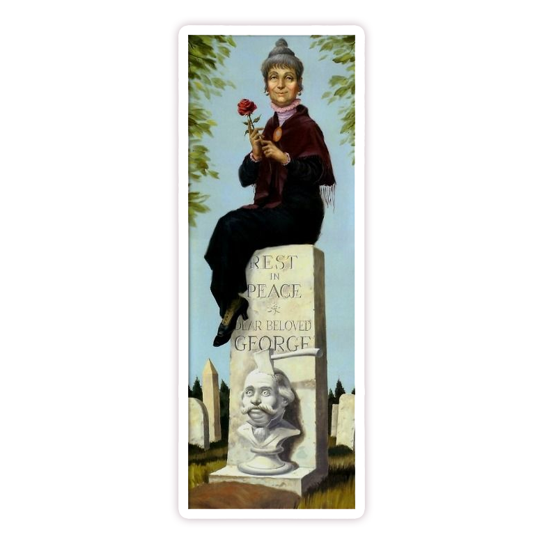 Haunted Mansion Rek Portret Die Swart Venster Die Cut Sticker (856)