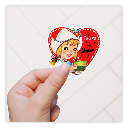 Valentine's Day Dutch Girl Die Cut Sticker (85)