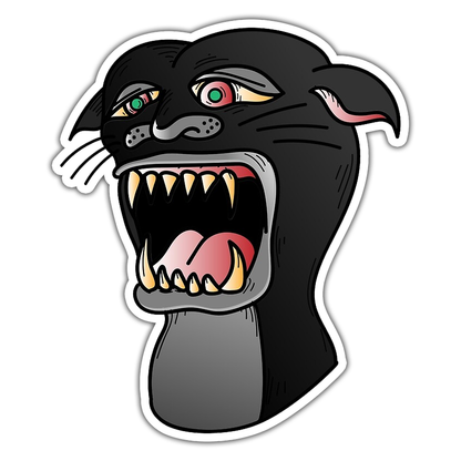 Bad Tattoo Sucky Panther Die Cut Sticker (866)