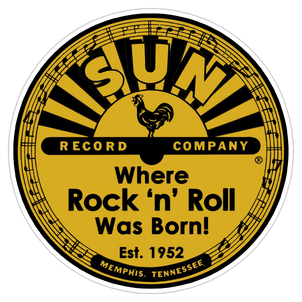 Sun Record Label Where Rock N Roll Was Born 1952 Die Cut Sticker (871)