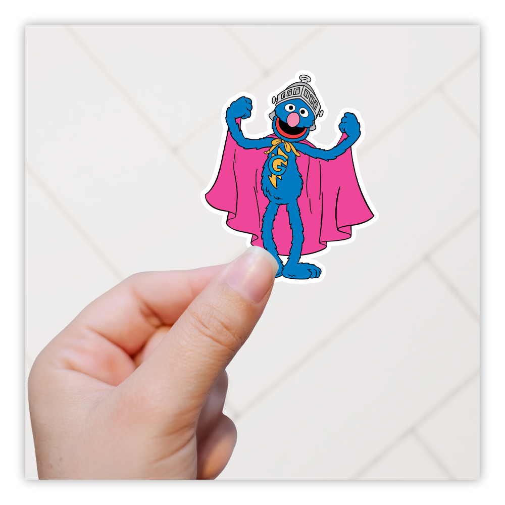 Sesame Street Super Grover Die Cut Sticker (874)