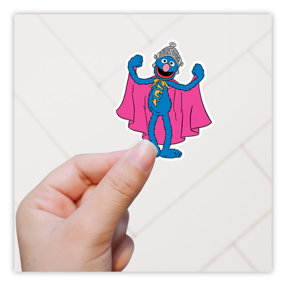 Sesame Street Super Grover Die Cut Sticker (874)