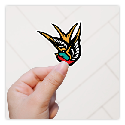 Sparrow Americana Tattoo Flash Die Cut Sticker (883)