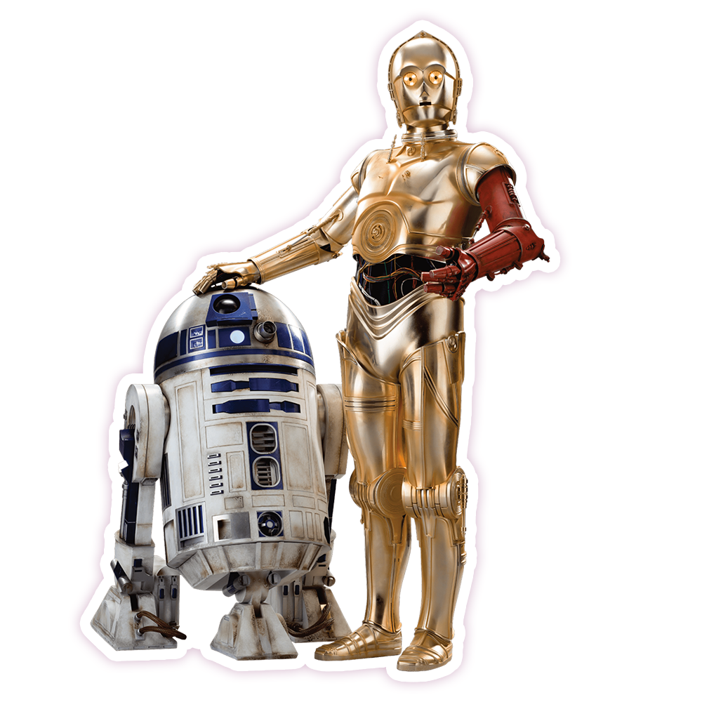 Star Wars Droids R2-D2 & C-3PO Die Cut Sticker (89)