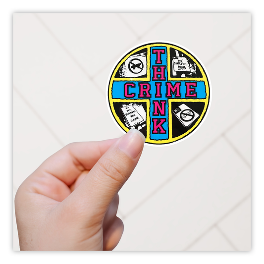 Think Crime SMA Skateboard Die Cut Sticker (912)