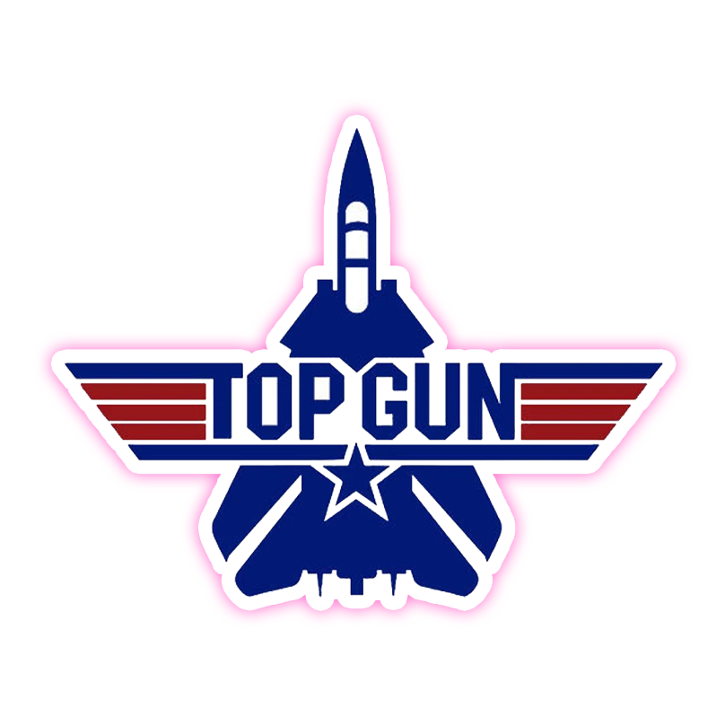 Top Gun Die Cut-plakker (926)