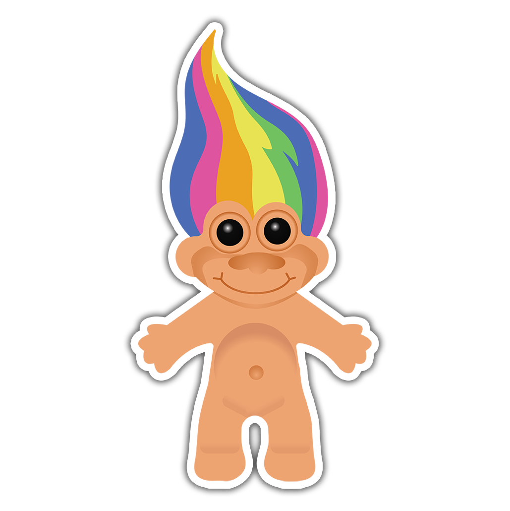 Troll Doll Die Cut Sticker (932)