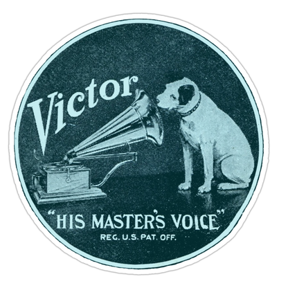 Victor RCA Dog Nipper Die Cut Sticker (949)