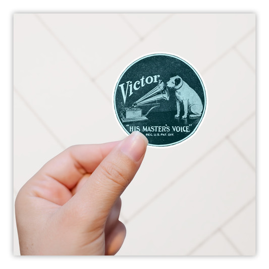 Victor RCA Dog Nipper Die Cut Sticker (949)