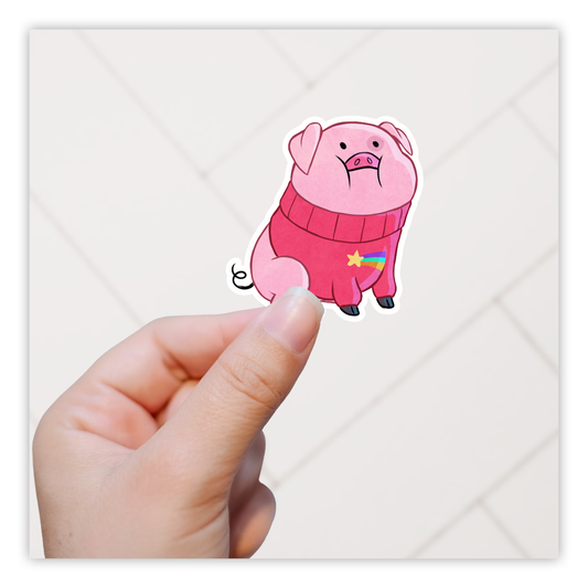 Gravity Falls Waddles the Pig Die Cut Sticker (965)