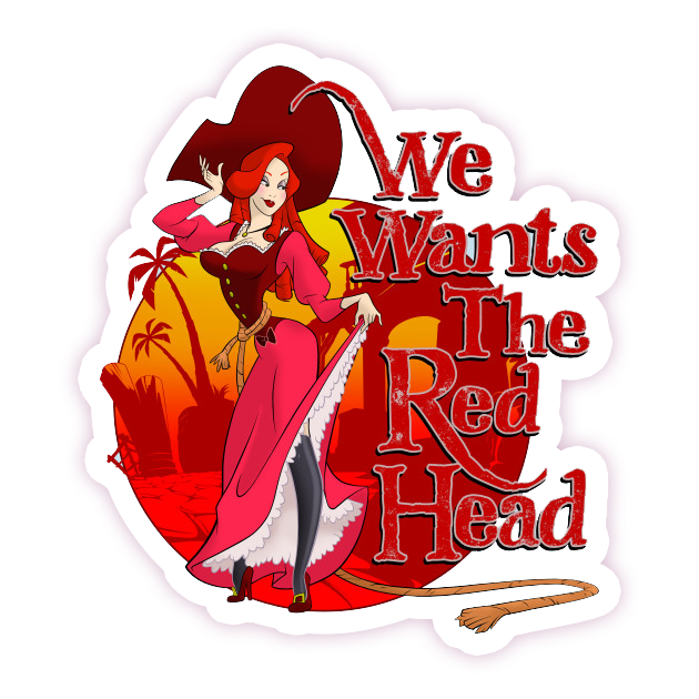 Pirates of the Caribbean We Wants The Red Head Die Cut Sticker (980)