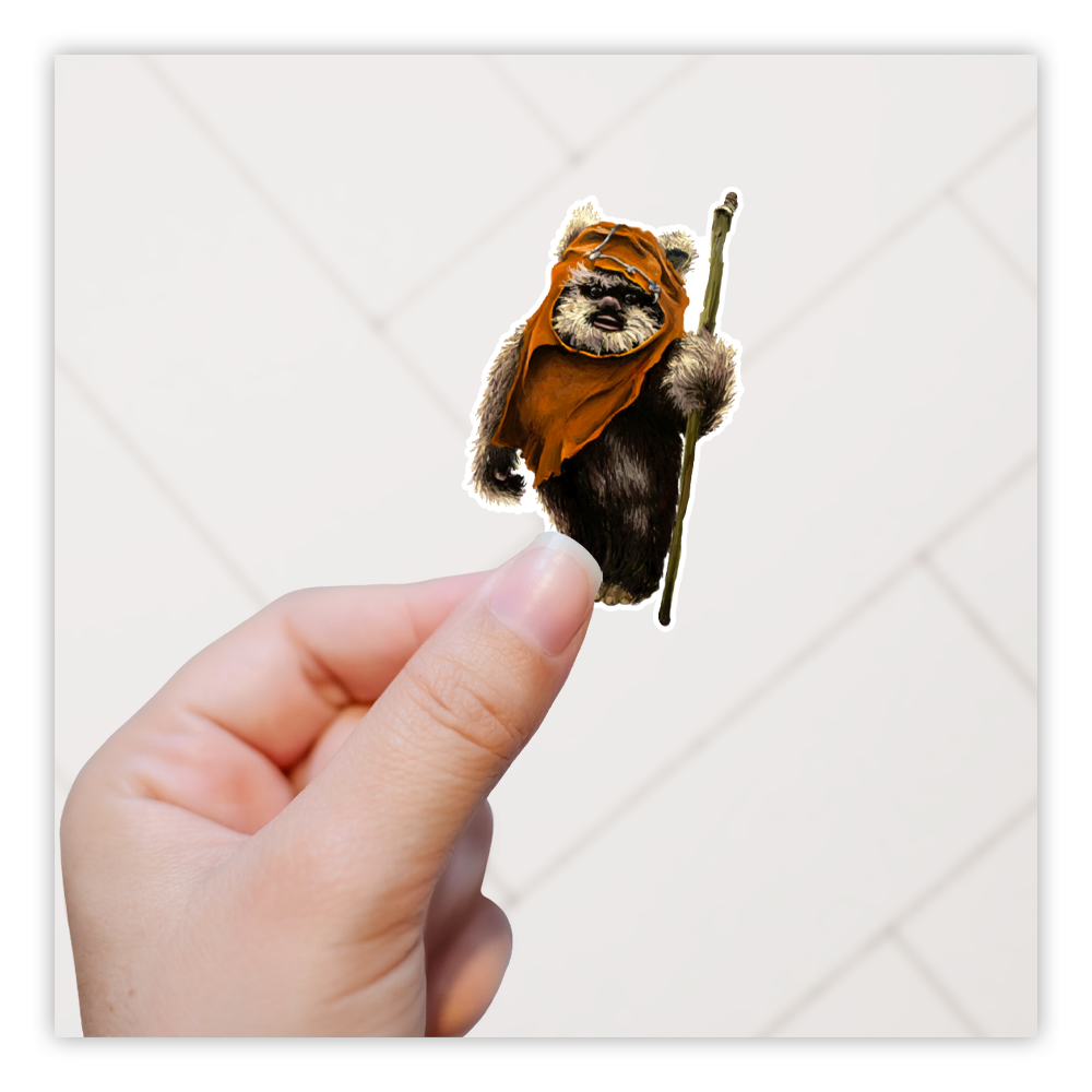 Star Wars Wicket Ewok Return Of The Jedi Die Cut Sticker (203)