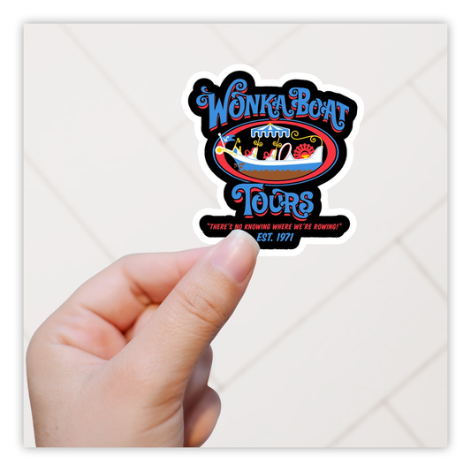 Willy Wonka and The Chocolate Factory Wonkatania Wonka Boat Die Cut Sticker (996)