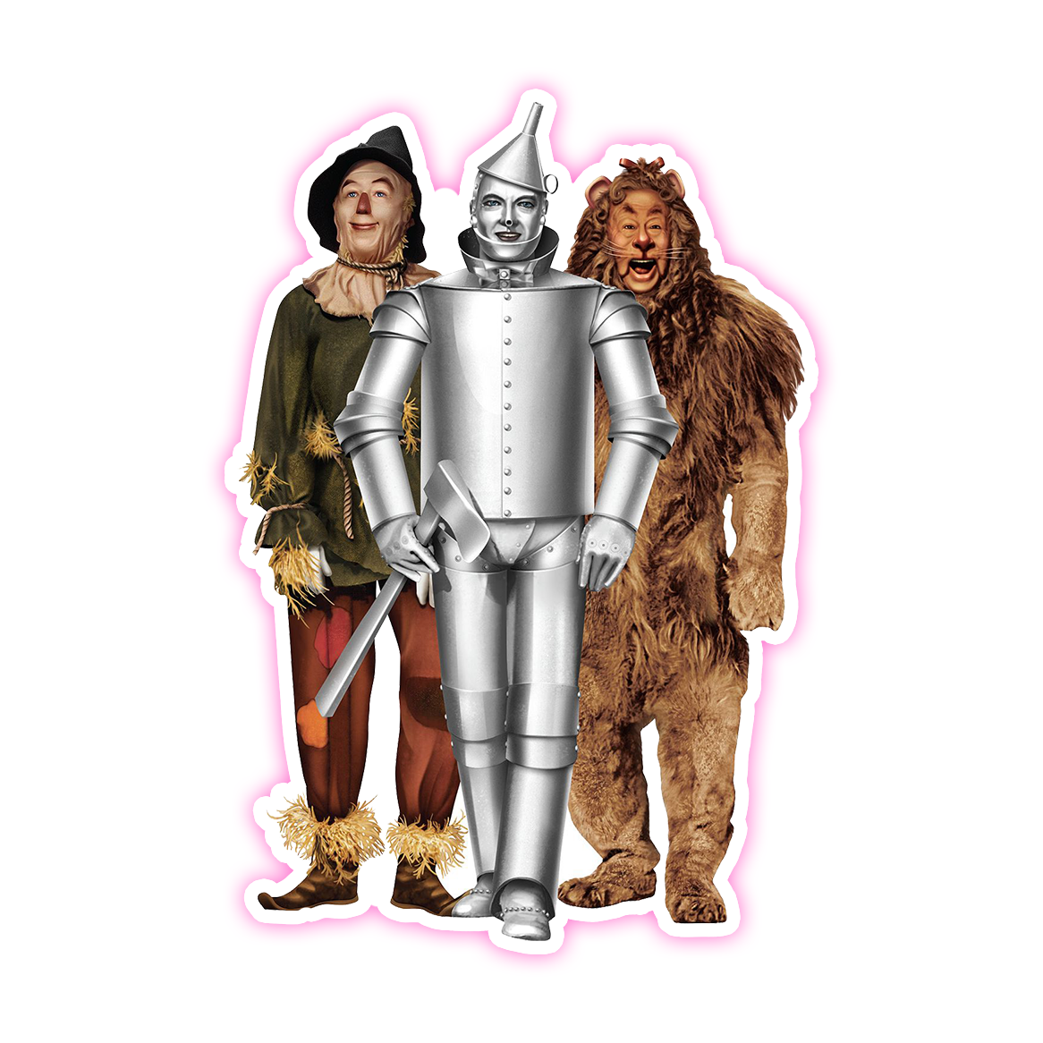 Wizard Of Oz Tin Man lafhartige Leeu Vogelverskrikker Die Cut Sticker (997)