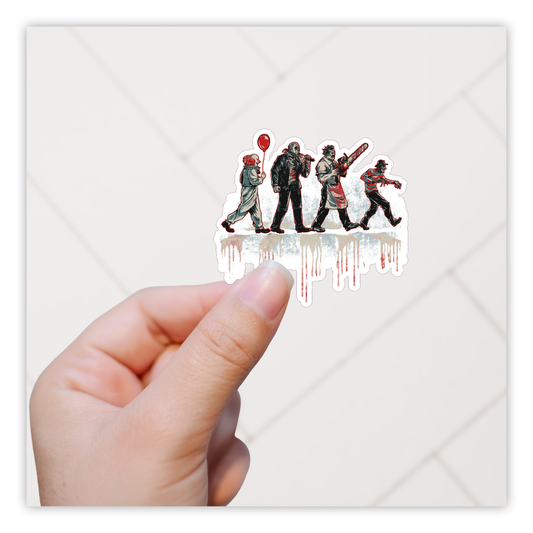 Horror Movie Slashers Abby Road Die Cut Sticker (99)