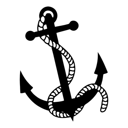 Anchor with Rope Vinyl Decal Sticker