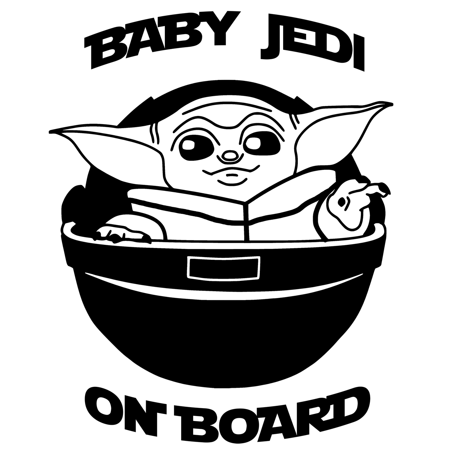 Baby Yoda Grogru The Mandalorian Baby Jedi On Board Vinyl Decal Sticker