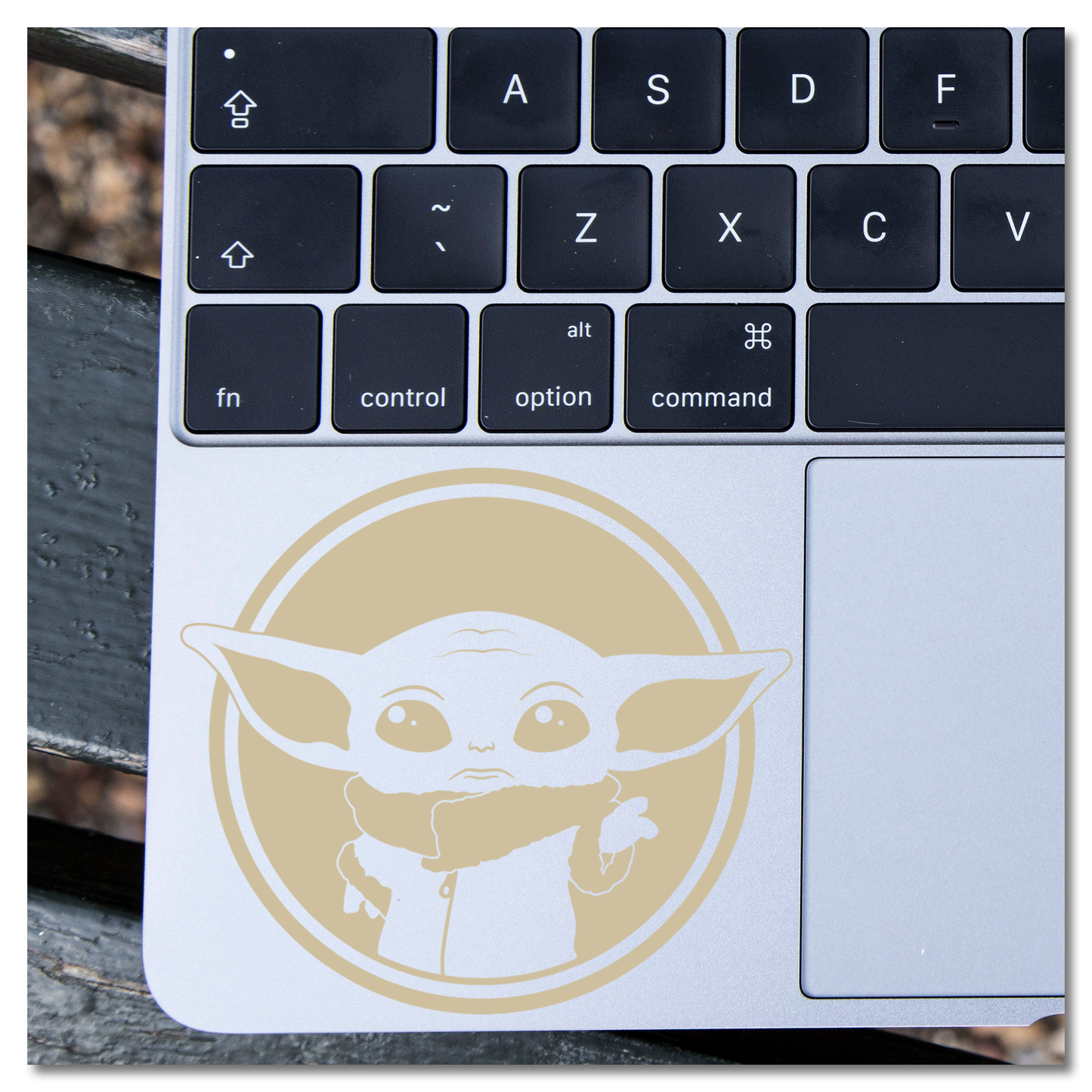 Grogu Baby Yoda in circle Star Wars Mandalorian Vinyl Decal Sticker