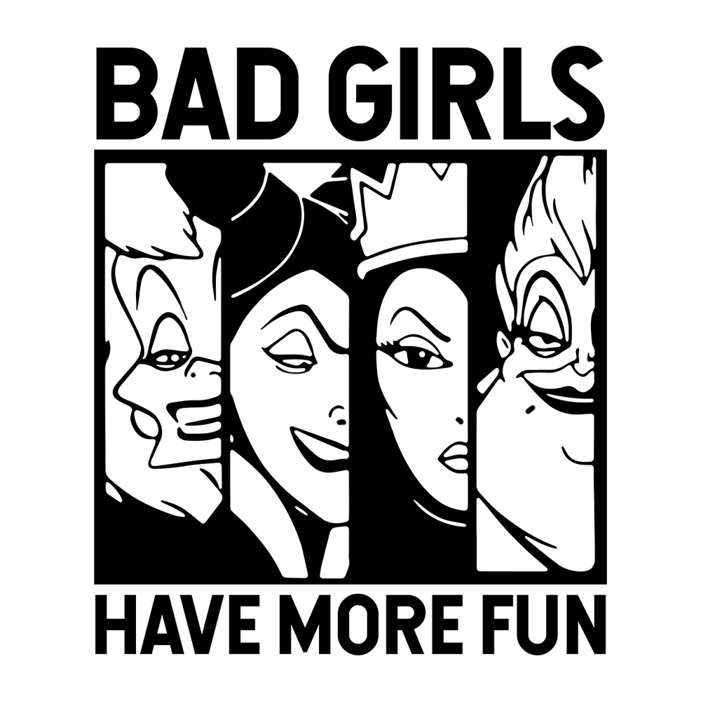 Disney Villains Bad Girls Have More Fun Vinyl Decal Sticker