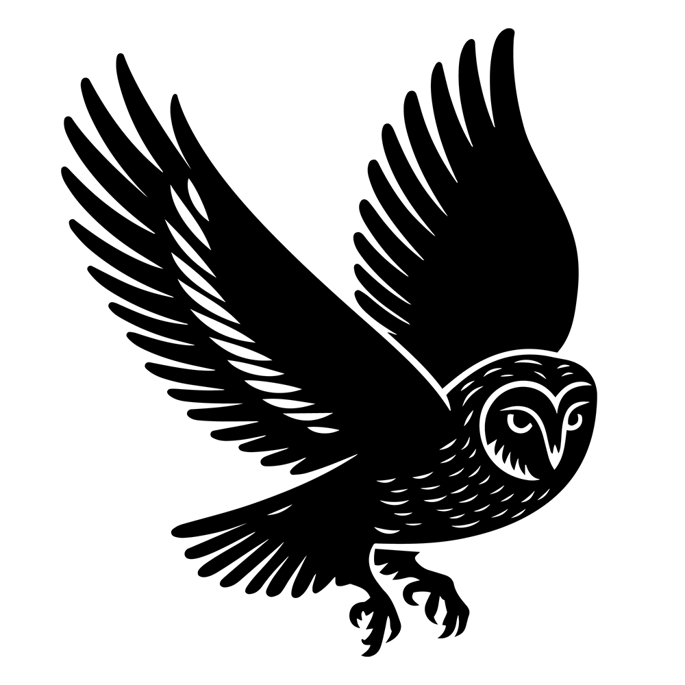Barn Owl Landing Vinyl Decal Sticker