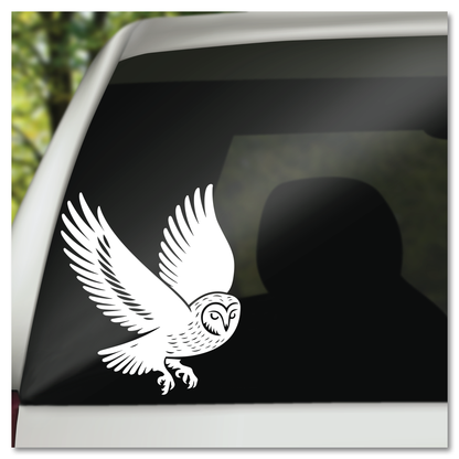 Barn Owl Landing Vinyl Decal Sticker