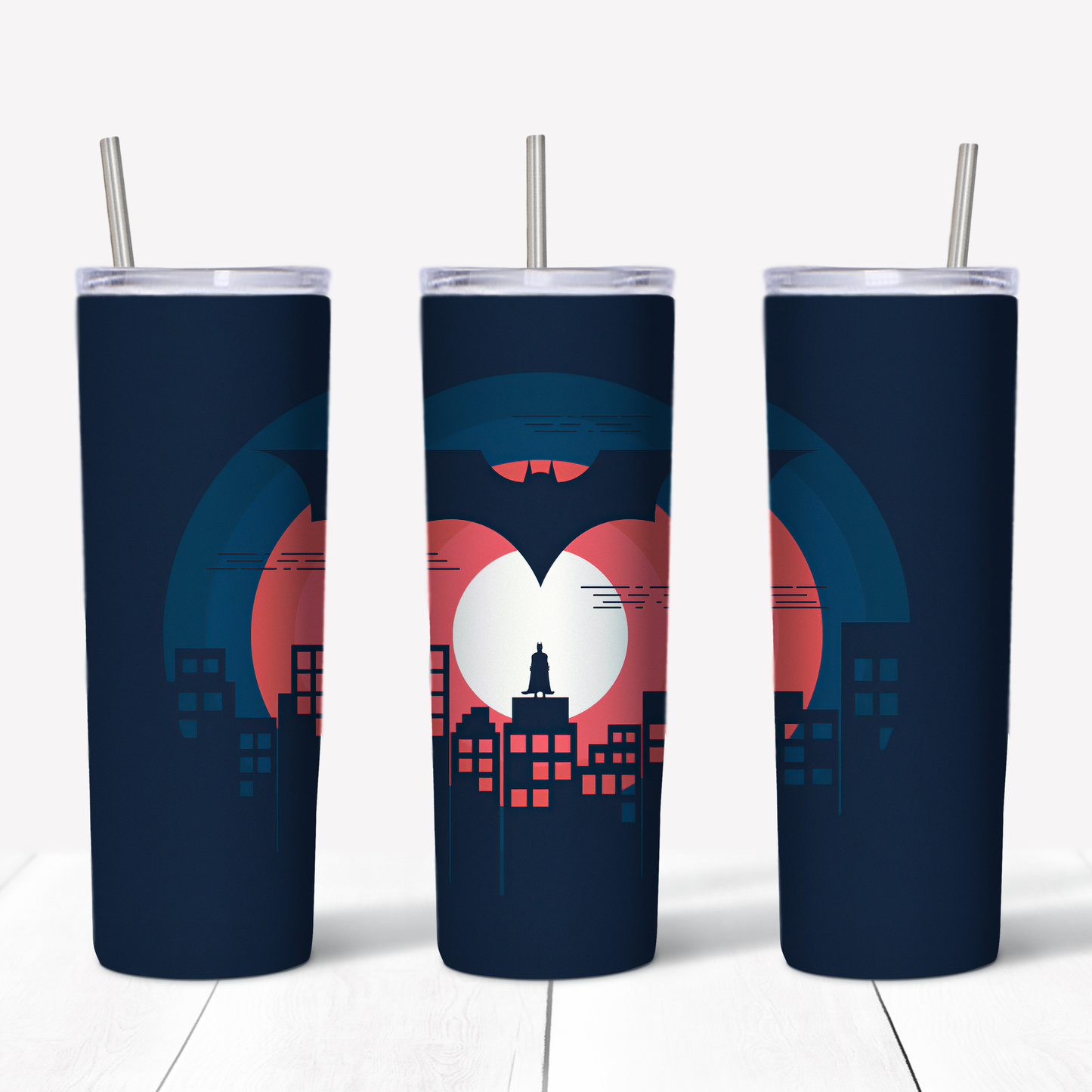 Batman Minimal 20oz Sublimated Metal Tumbler