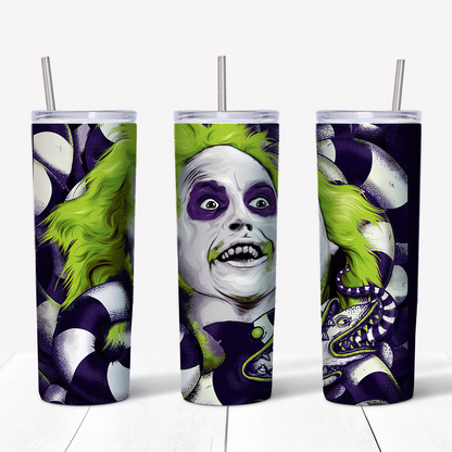 Beetlejuice 20oz Sublimated Metal Tumbler