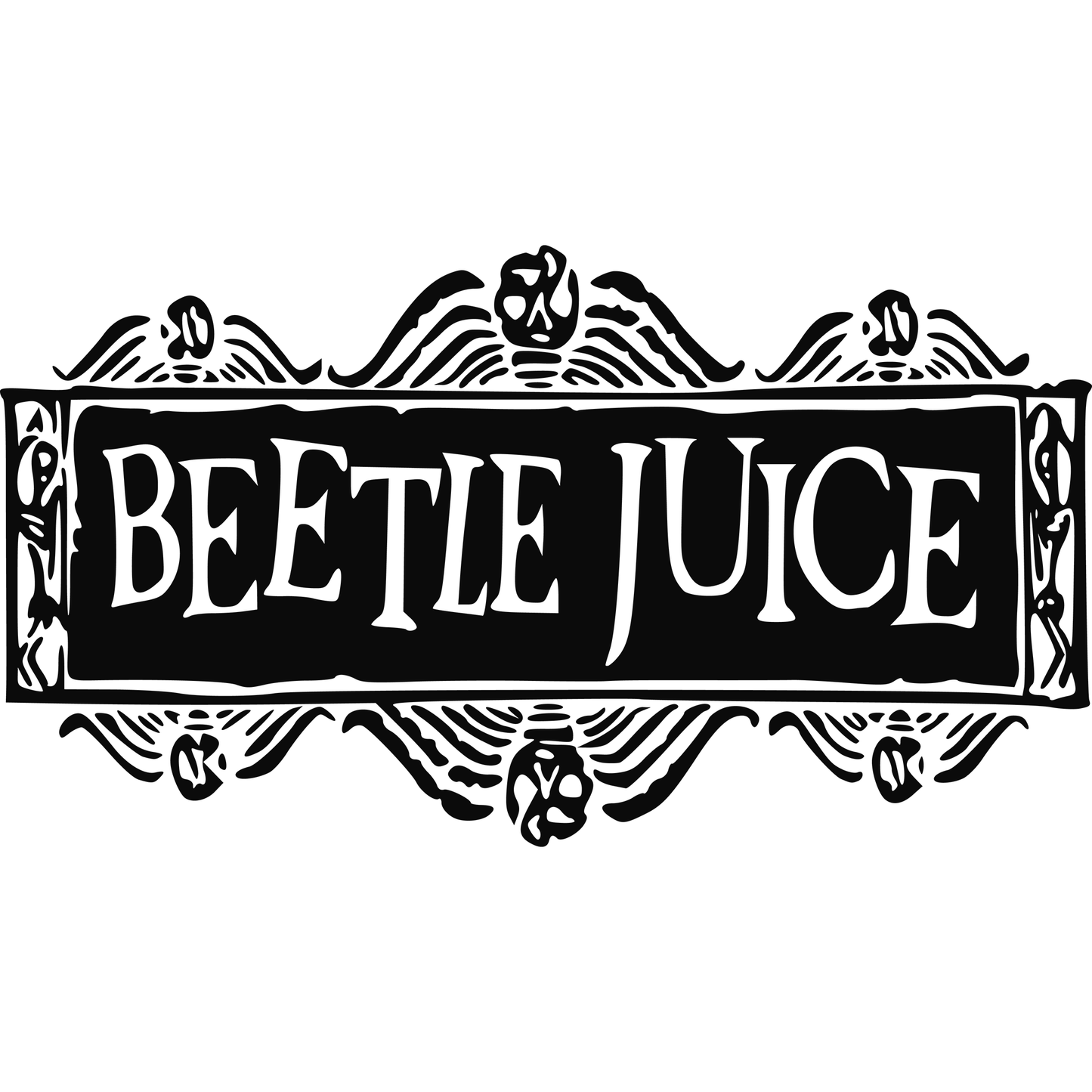 Beetlejuice Teken Vinyl Decal Plakker