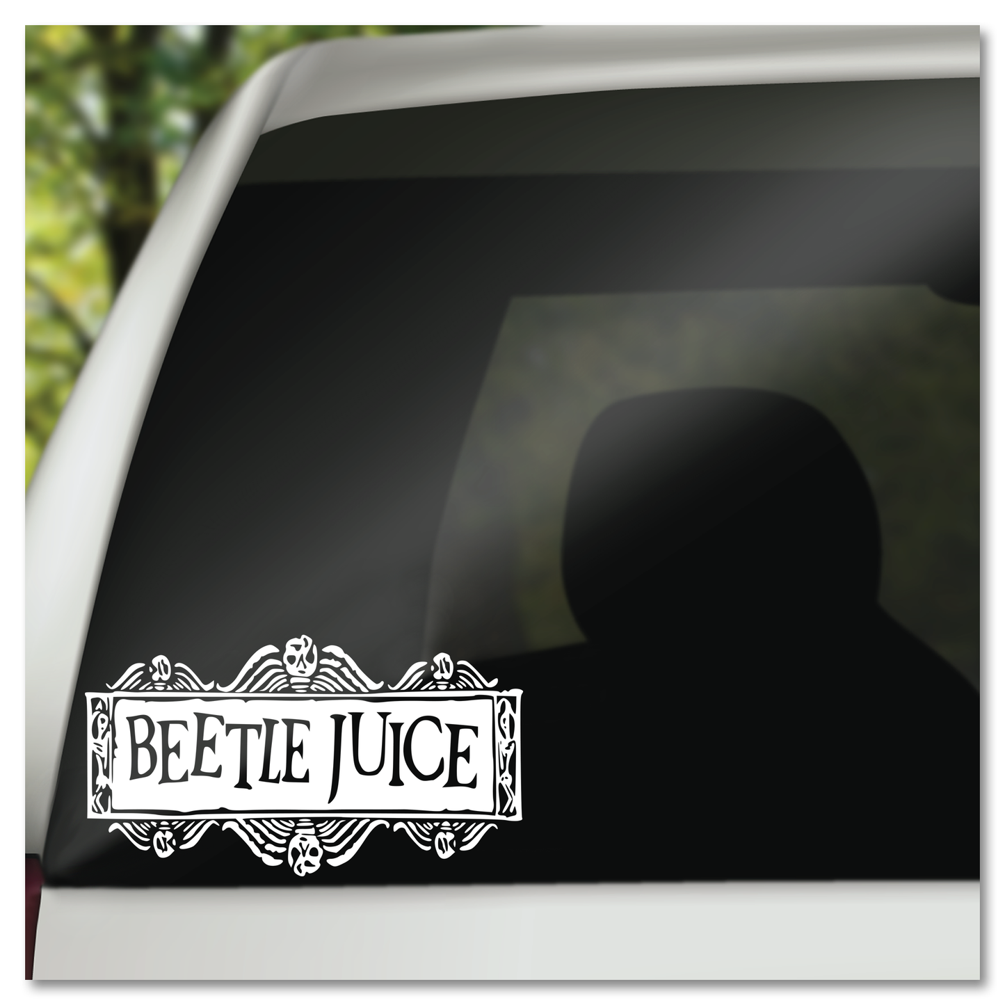 Beetlejuice Teken Vinyl Decal Plakker