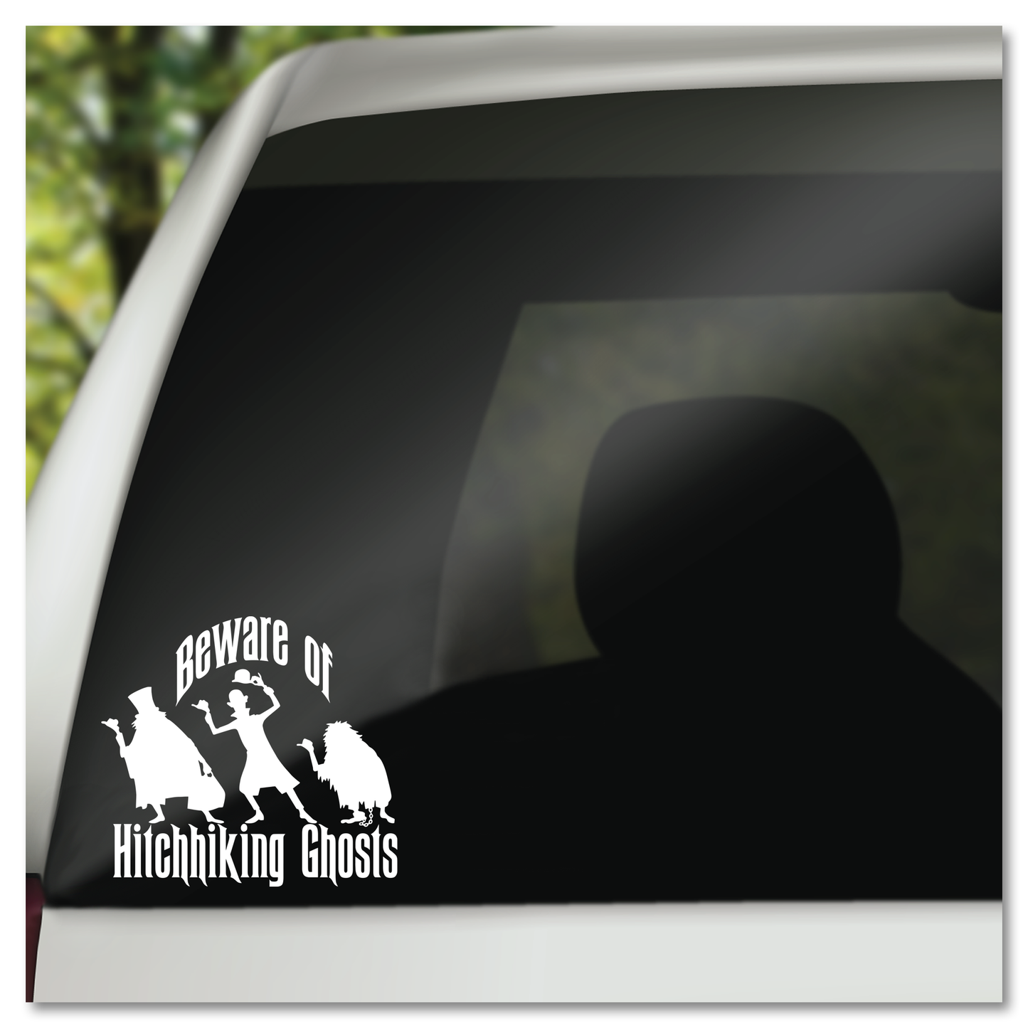 Disney Haunted Mansion Beware Of Hitchhiking Ghosts Vinyl Decal Sticker