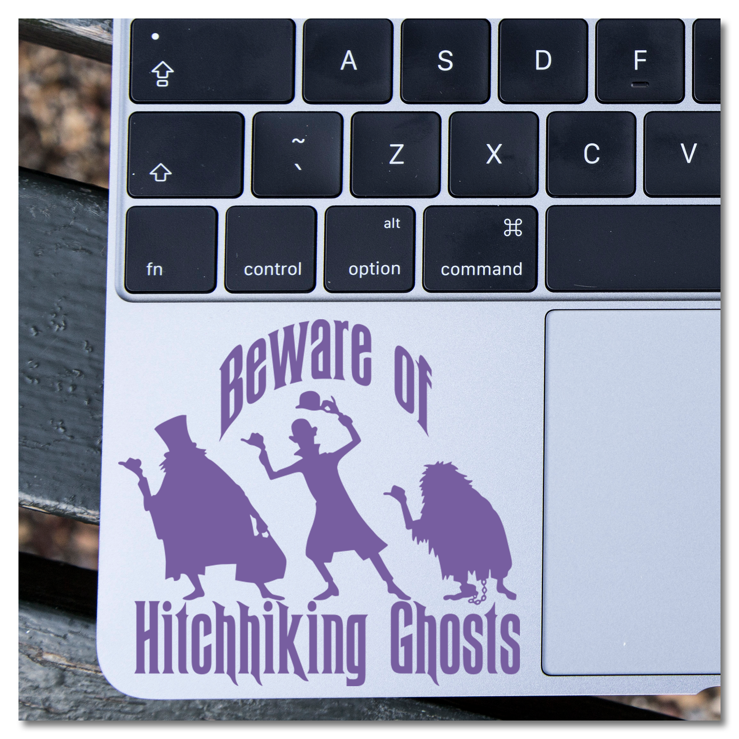 Disney Haunted Mansion Beware Of Hitchhiking Ghosts Vinyl Decal Sticker
