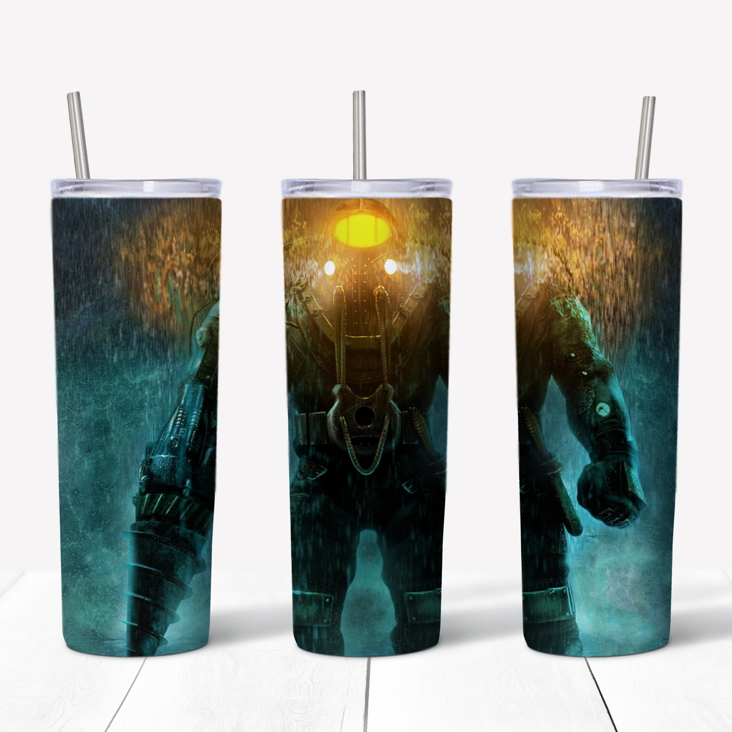 Bioshock Big Daddy 20oz Sublimated Metal Tumbler